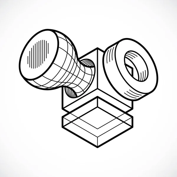 Abstrakt teknisk konstruktion — Stock vektor