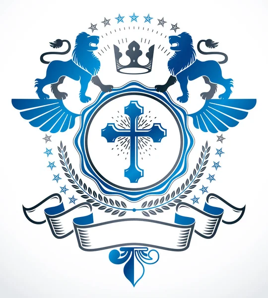 Design heraldikai jelkép. — Stock Vector