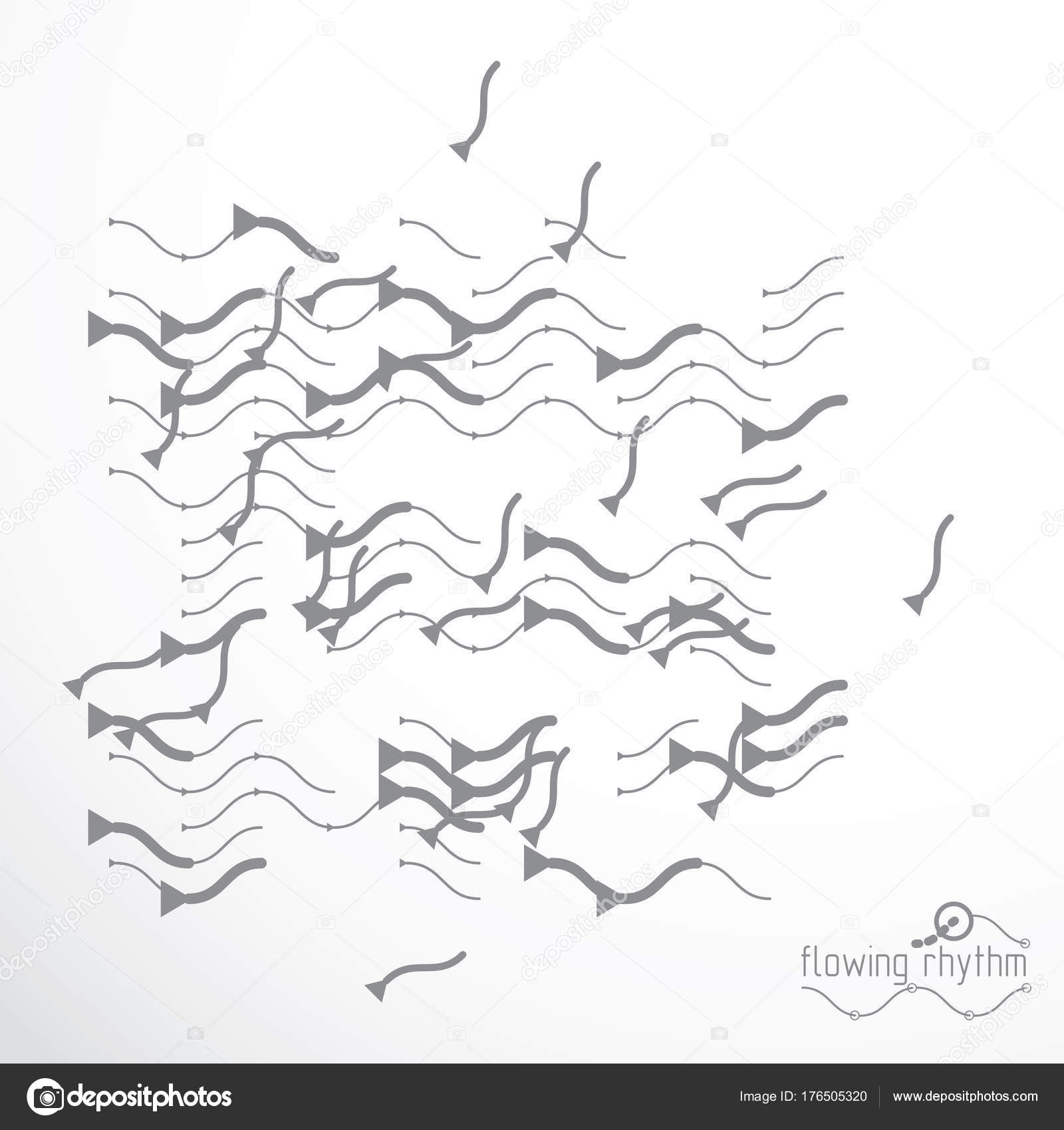 Flowing Rhythm Abstract Wave Lines Vector Background Use Graphic Web Vector Image By C Ostapiusangelp Vector Stock