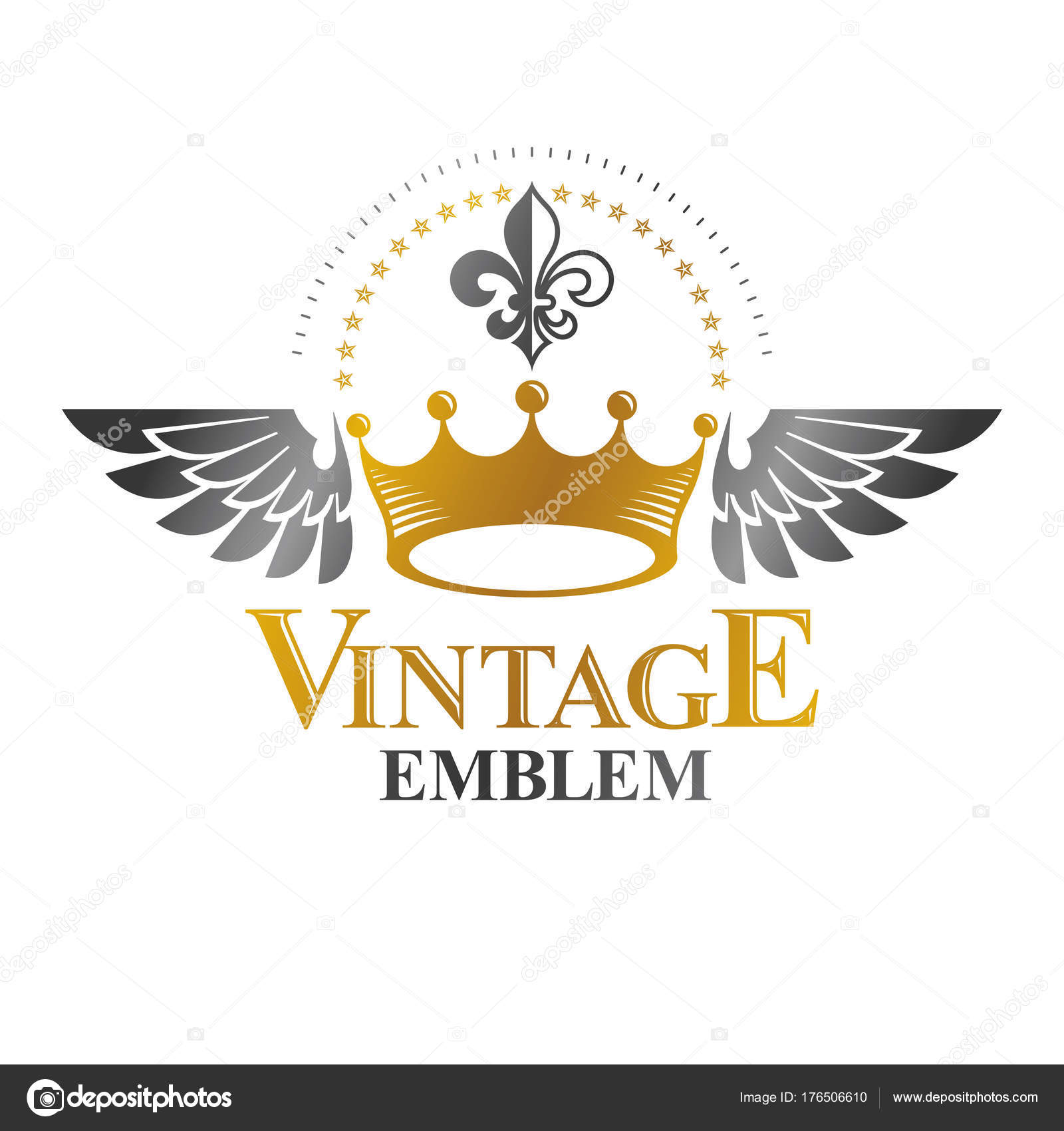 Download Imperial Crown Emblem Heraldic Coat Arms Vintage Vector ...
