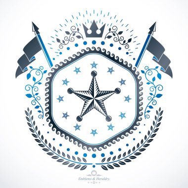 Hanedan işaretleri vintage öğeler vektör.