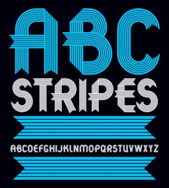 Trendy vektör sermaye alfabesi harfleri, izole abc kümesi. Geometrik kalın yazı tipi, komut dosyasından bir z için logo oluşturma için kullanılabilir. Geometrik çizgiler kullanılarak oluşturulan