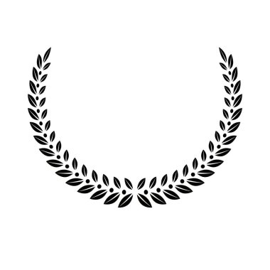 Laurel Wreath çiçek hanedan öğesi. Hanedan arması izole dekoratif logo vektör çizim.