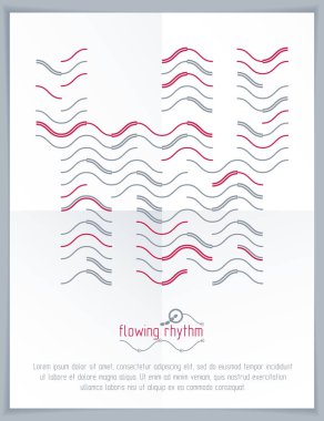 Akan ritim, soyut dalga çizgileri vektör arkaplanı reklam posteri veya pankart tasarımı olarak kullanılacak.