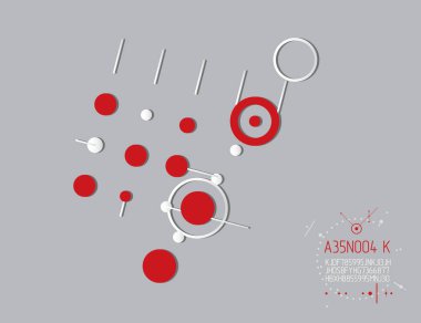 Mekanik şema, daire ve çizgilerle vektör mühendisliği çizimi. Teknik plan web tasarımında ve duvar kağıdı veya arka planda kullanılabilir. Sanat grafik illüstrasyonu.