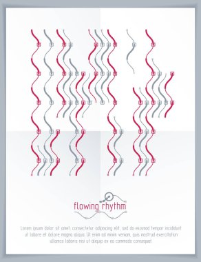 Desen soyut dalgalı çizgiler, sanat grafik illüstrasyon sunu el ilanı ya da broşür baş sayfası olarak kullanılabilir.