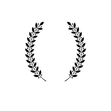 Laurel Wreath çiçek hanedan öğesi. Hanedan arması izole dekoratif logo vektör çizim.