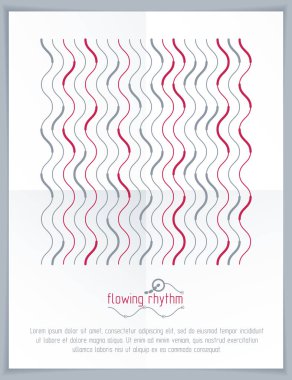 Soyut çizgilerle yapılan teknolojik yenilikçi vektör poster. Modern geometrik kompozisyon broşür veya raporun kapak reklam olarak kullanmak için.