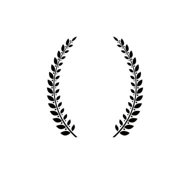Laurel Wreath çiçek hanedan öğesi. Hanedan arması izole dekoratif logo vektör çizim.