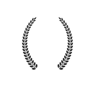 Laurel Wreath çiçek hanedan öğesi. Hanedan arması izole dekoratif logo vektör çizim.