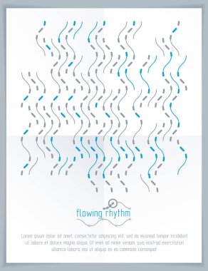 Desen soyut dalgalı çizgiler, sanat grafik illüstrasyon sunu el ilanı ya da broşür baş sayfası olarak kullanılabilir.