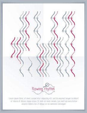 Fütüristik vektör teknolojik altyapı. Desen soyut dalgalı çizgiler, kitapçıklar kapak tasarımı gibi sanat grafik illüstrasyon kullanılabilir. 