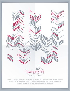 Desen soyut dalgalı çizgiler, sanat grafik illüstrasyon sunu el ilanı ya da broşür baş sayfası olarak kullanılabilir.