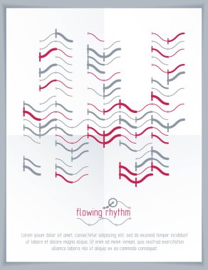 Akan ritim, soyut dalga çizgileri vektör arkaplanı reklam posteri veya pankart tasarımı olarak kullanılacak.