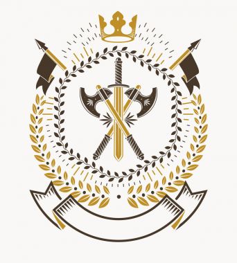 Klas amblem, vektör hanedan arması Arms.