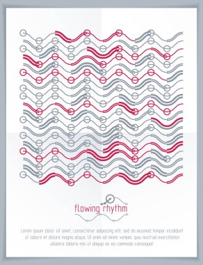 Desen soyut dalgalı çizgiler, sanat grafik illüstrasyon sunu el ilanı ya da broşür baş sayfası olarak kullanılabilir.