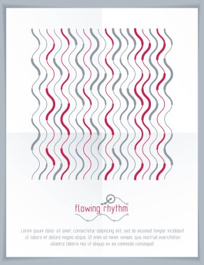 Desen soyut dalgalı çizgiler, sanat grafik illüstrasyon sunu el ilanı ya da broşür baş sayfası olarak kullanılabilir.