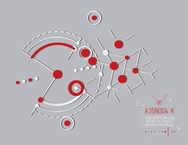 Vektör endüstriyel ve mühendislik arka plan, gelecek teknik planı. Mekanizması, grafik illüstrasyon soyut blueprint. 