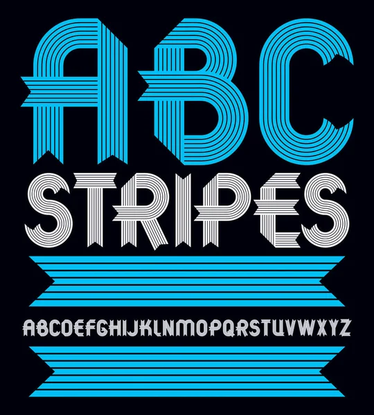 Set Van Trendy Vector Kapitaal Alfabetletters Abc Geïsoleerd Geometrische Vet — Stockvector