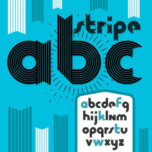 Set Trendy Modern Vector Lowercase Alphabet Letters Abc Isolated Funky — Stock Vector