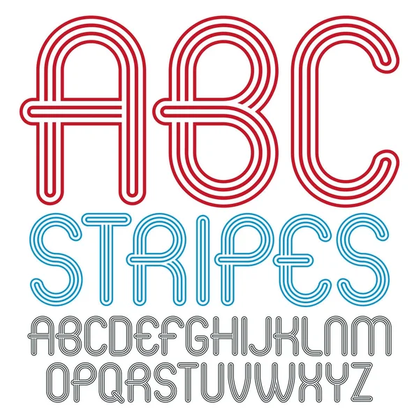 Set Trendy Modern Vector Capital Alphabet Letters Abc Isolated Disco — Stock Vector