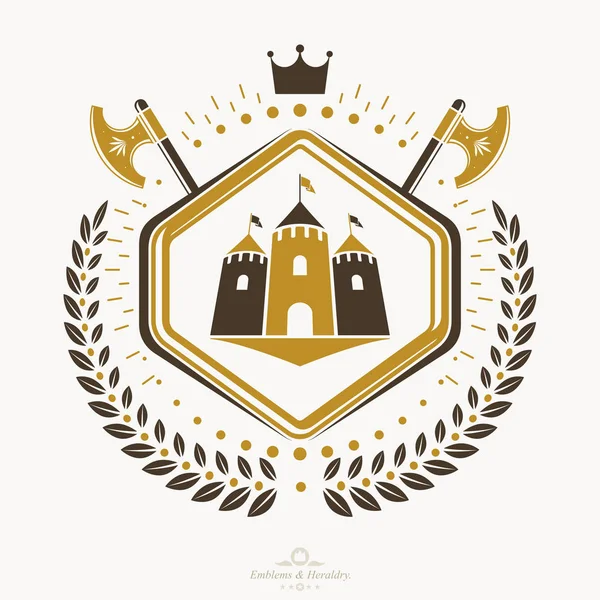 Heraldic Coat Arms Decorative Emblem — Stock Vector