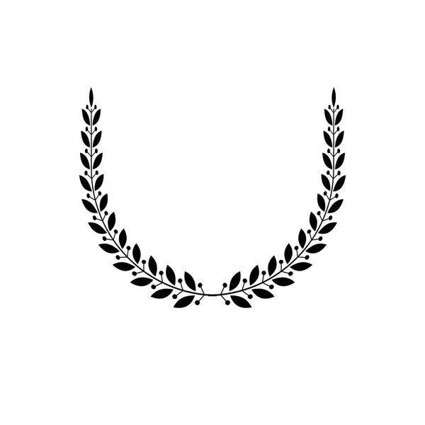 Laurel Wreath Blommig Heraldiska Element Heraldiska Vapen Dekorativa Logotyp Isolerade — Stock vektor