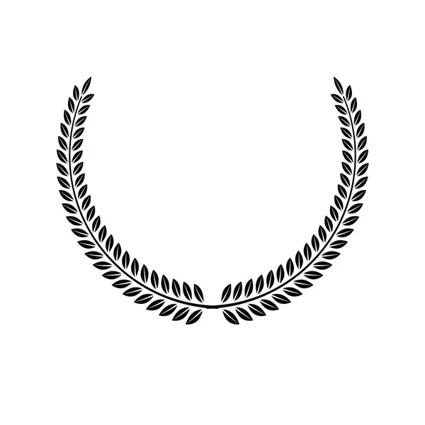 Laurel Wreath Blommig Emblem Heraldiska Vapen Dekorativa Logotyp Isolerade Vektorillustration — Stock vektor