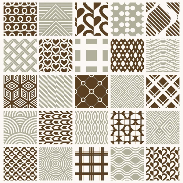Graphic Ornamental Tiles Collection Set Vector Repeated Patterns Vintage Art — Stock Vector