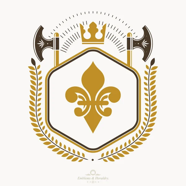 Heraldic Signs Vector Vintage Elements — Stock Vector