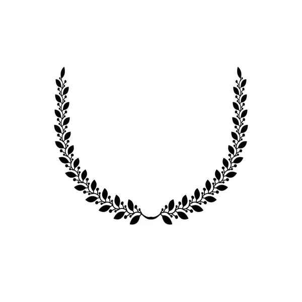 Laurel Wreath Élément Héraldique Floral Blason Héraldique Logo Décoratif Illustration — Image vectorielle