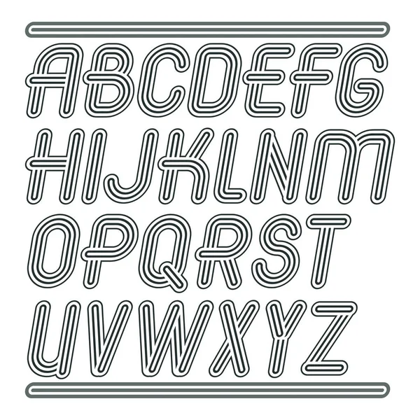 Conjunto Modernas Letras Vectoriales Mayúsculas Aisladas Disco Fuente Cursiva Para — Vector de stock