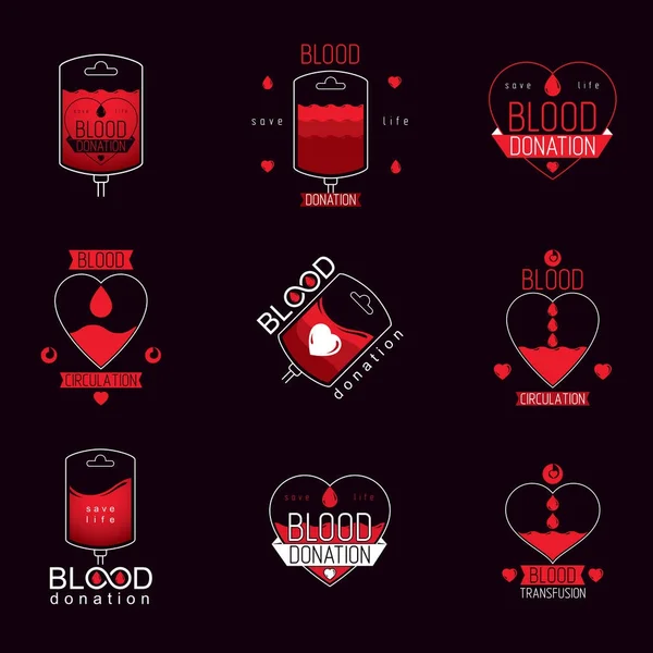 Ilustraciones Vectoriales Creadas Sobre Tema Donación Sangre Transfusión Sangre Metáfora — Vector de stock