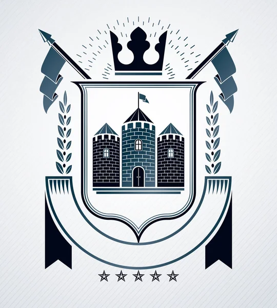 Emblema Heráldico Ilustración Vectorial Aislada — Vector de stock