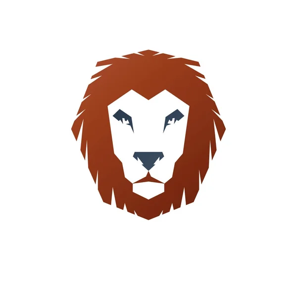 Lion Face Heraldic Animal Element Heraldic Coat Arms Decorative Logo — Stock Vector