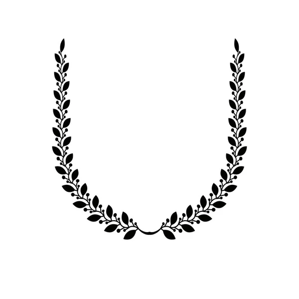 Laurel Wreath Blommig Heraldiska Element Heraldiska Vapen Dekorativa Logotyp Isolerade — Stock vektor