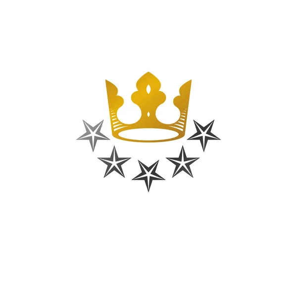 Royal Crown Vectorillustratie Heraldische Decoratieve Logo Antieke Logo Geïsoleerd Witte — Stockvector