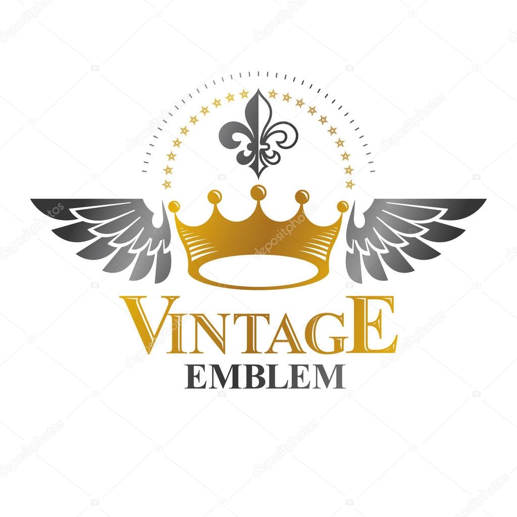 Download Imperial Crown Emblem Heraldic Coat Arms Vintage Vector ...