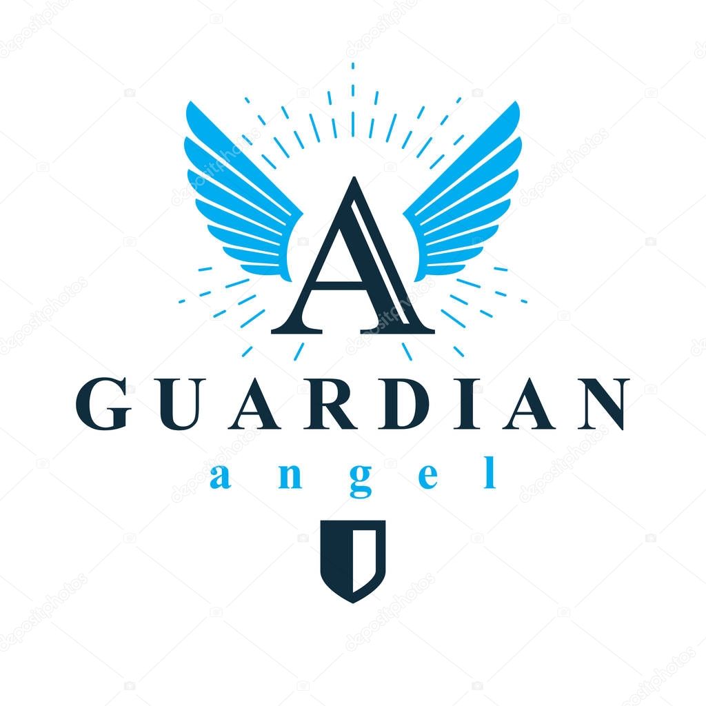 Holy spirit graphic vector logo for use in educational and religious organizations.