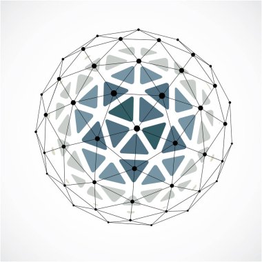 Perspektif teknoloji şekil siyah çizgiler ve noktalar bağlı, poligonal tel kafes nesnesi ile. Soyut gri yönlü öğesi tasarım yapısı iletişim teknoloji tema olarak kullanmak için