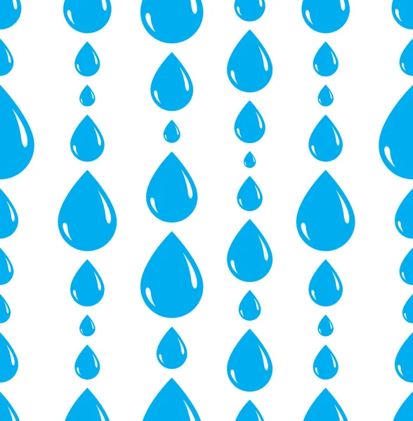 Βροχή Σταγόνες Που Πέφτουν Χωρίς Ραφή Πρότυπο Διανυσματικά Μπλε Χρωματιστά — Διανυσματικό Αρχείο
