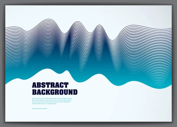 Lignes Onde Fluide Vecteur Fond Abstrait Bandes Dynamiques Motion Art — Image vectorielle