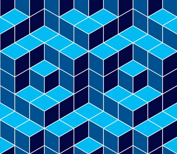 Geometrik küpler soyut dikişsiz desen, üç boyutlu vektör arkaplan. Teknoloji stili mühendislik çizgisi sonsuz çizimler yapıyor. Kumaş, duvar kağıdı, ambalaj, ağ ve baskı için kullanılabilir.