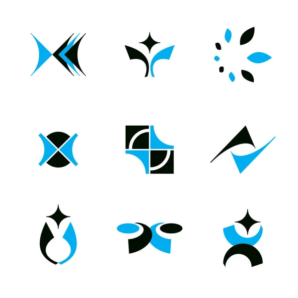 Verzameling Van Vector Conceptuele Geometrische Vormen Zakelijke Ontwikkeling Iconen — Stockvector