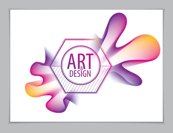 クールなグラデーション形状 未来的なデザイン 3次元の花の形ベクトル抽象美術 ギフトカード カバー ポスター パンフレットに最適です 明るい色波の寸法オブジェクト — ストックベクタ