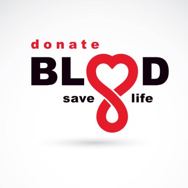 Gönüllü donorship, sağlık ve tıbbi tedavi kavramsal logosu.