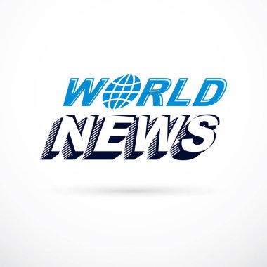 Dünya haber yazıt, vektör çizim.