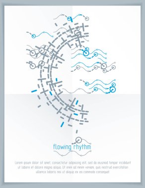 Teknolojik vektör duvar kağıdı soyut çizgilerle yapılmış. 