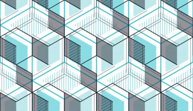 Geometrik küpleri soyut seamless modeli.