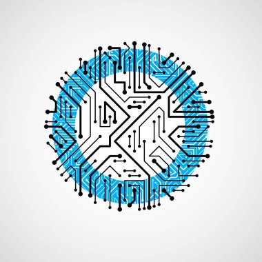 Vektör soyut renkli teknoloji çizim.